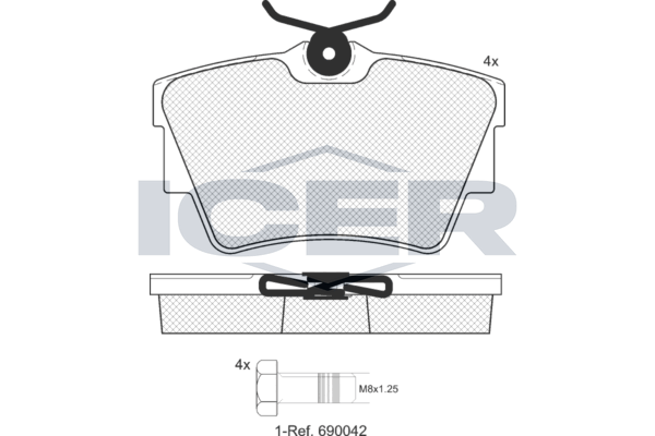 Гальмівні колодки дискові ICER LM1351700 - zapix