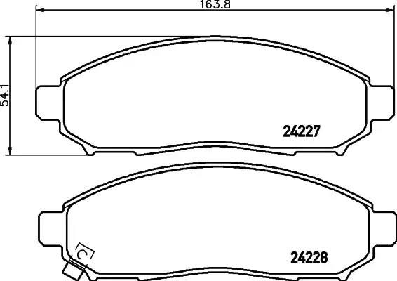 Гальмівні колодки дискові NISSHINBO NP2020 - zapix