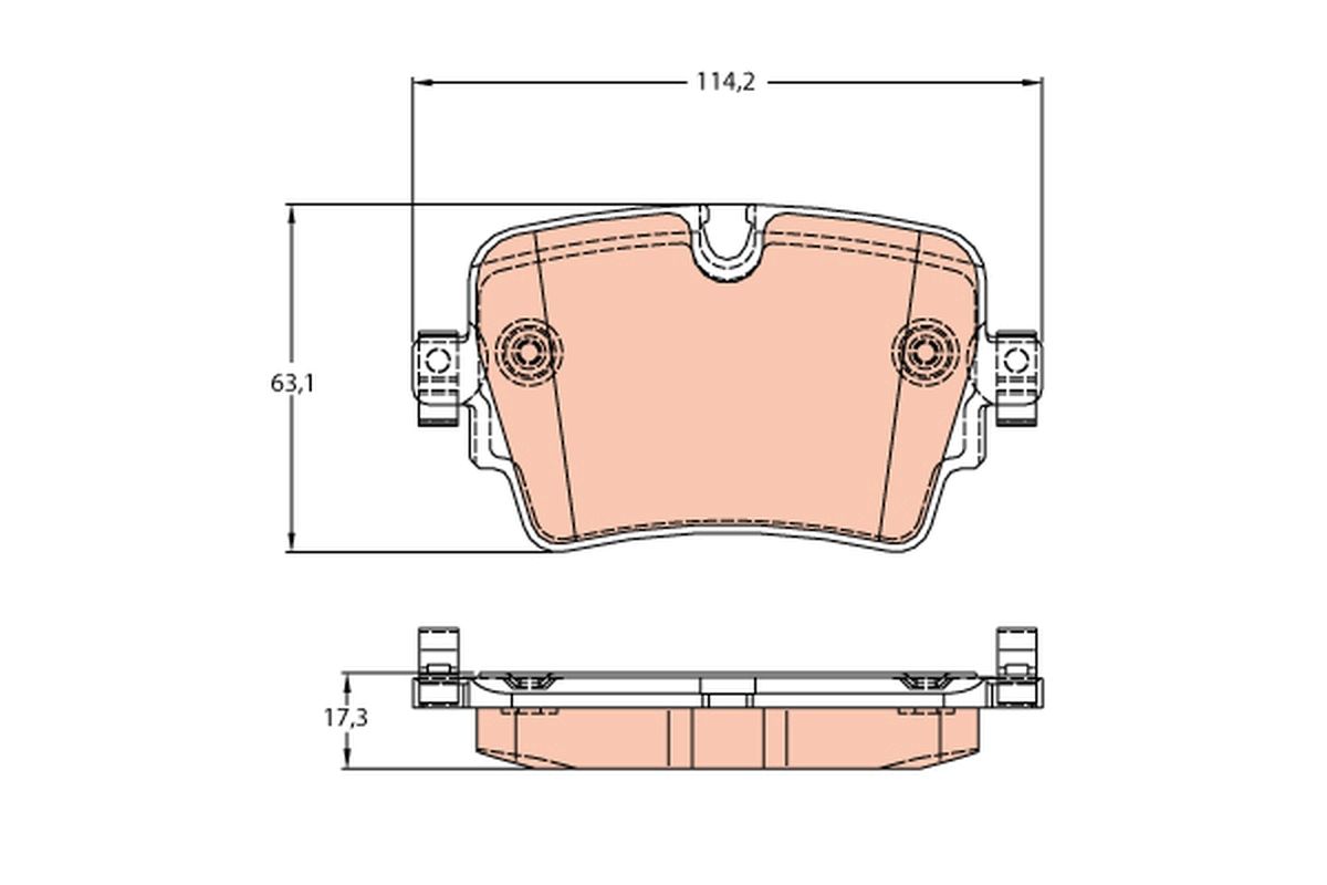 Гальмівні колодки дискові TRW GDB2095 - zapix