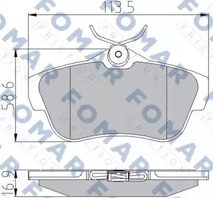 Гальмівні колодки дискові FOMAR FRICTION FO930381 - zapix