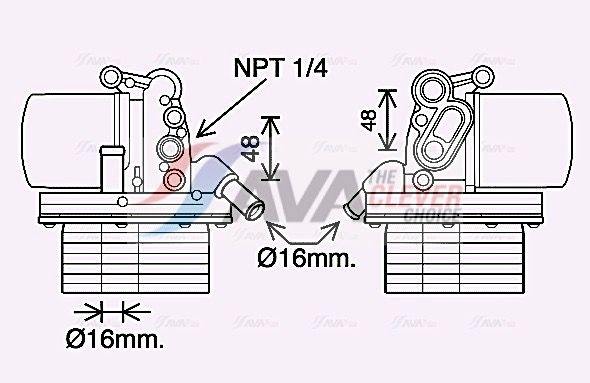 Оливний радіатор двигуна AVA QUALITY COOLING FD3625H - zapix
