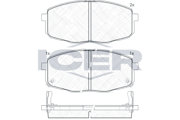 Тормозные колодки дисковые ICER 181540