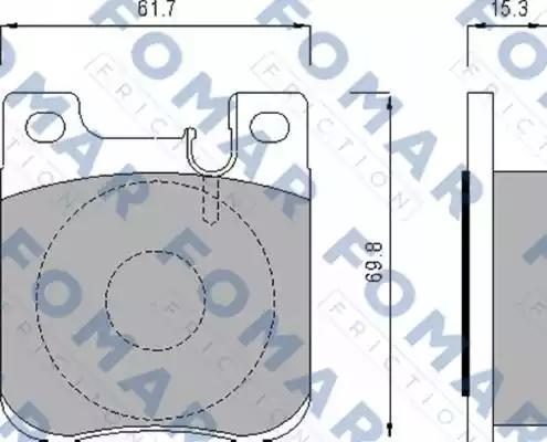 Гальмівні колодки дискові FOMAR FRICTION FO631781 - zapix