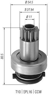 Бендикс стартера MAGNETI MARELLI 940113020308 - zapix