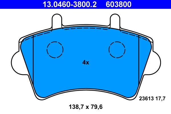 Гальмівні колодки дискові ATE 13046038002 - zapix