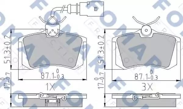 Гальмівні колодки дискові FOMAR FRICTION FO904581 - zapix