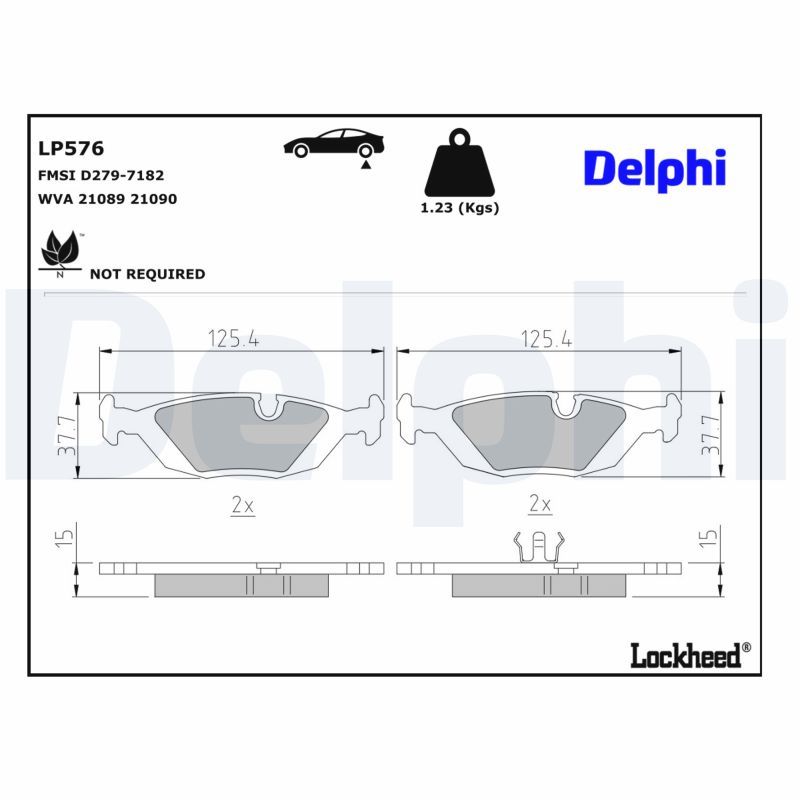 Гальмівні колодки дискові DELPHI LP576 - zapix