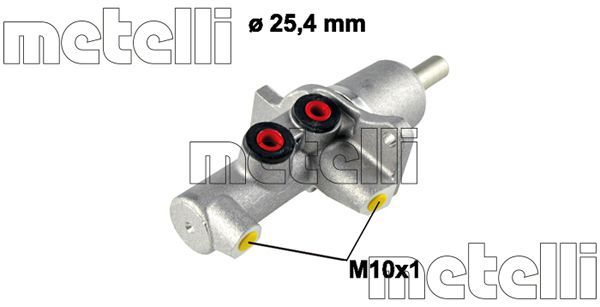 Головний гальмівний циліндр METELLI 050771 - zapix