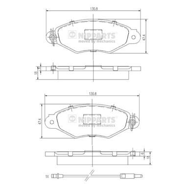 Гальмівні колодки дискові NIPPARTS J3601093 - zapix