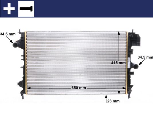 Радіатор охолодження двигуна MAHLE CR8000S - zapix