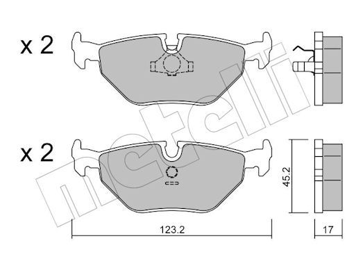 Гальмівні колодки дискові METELLI 2201250 - zapix