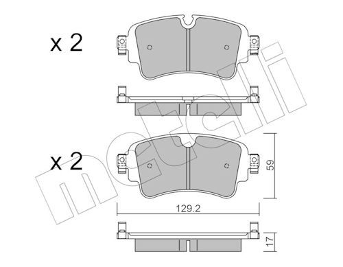 Гальмівні колодки дискові METELLI 2211290 - zapix