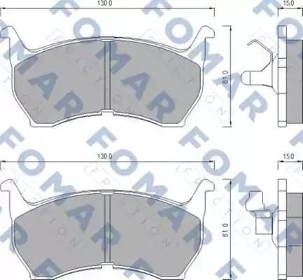 Гальмівні колодки дискові FOMAR FRICTION FO438781 - zapix