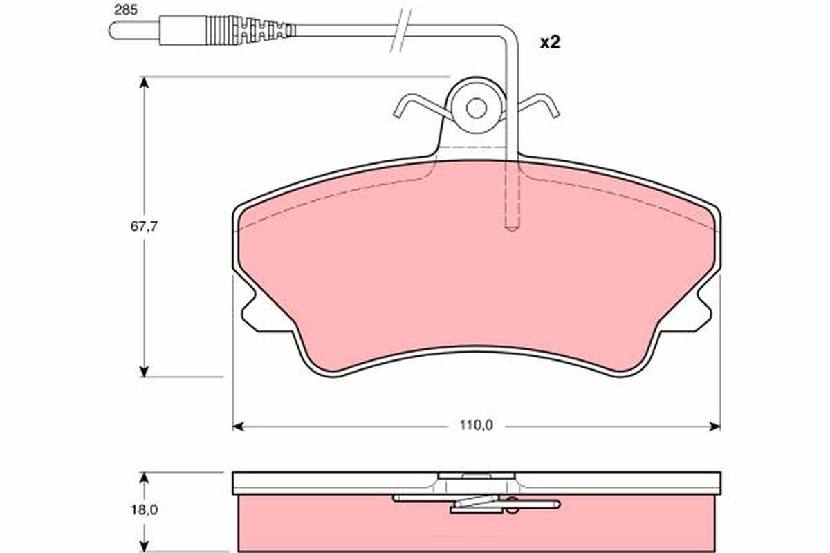 Гальмівні колодки дискові TRW GDB1203 - zapix