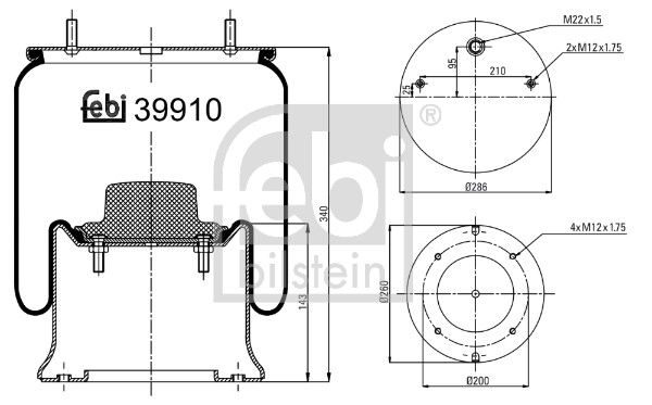 Пневматична підвіска FEBI BILSTEIN 39910 - zapix