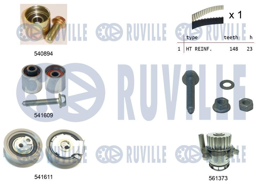 Комплект ременя ГРМ RUVILLE 5503191 - zapix