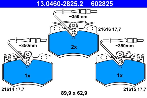 Гальмівні колодки дискові ATE 13046028252 - zapix