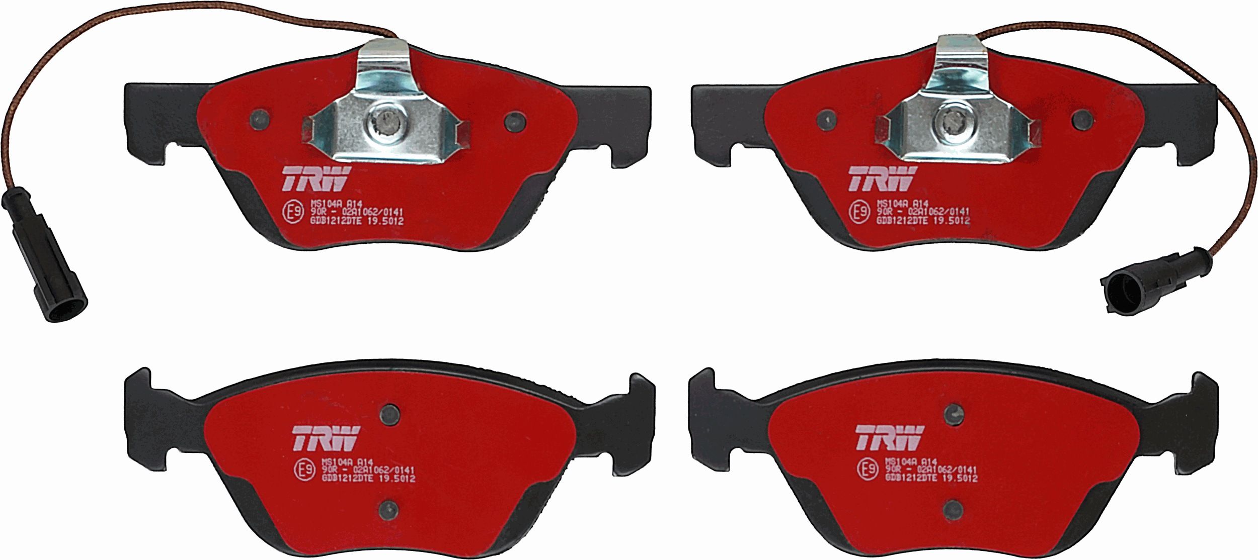 Гальмівні колодки дискові TRW GDB1212DTE - zapix