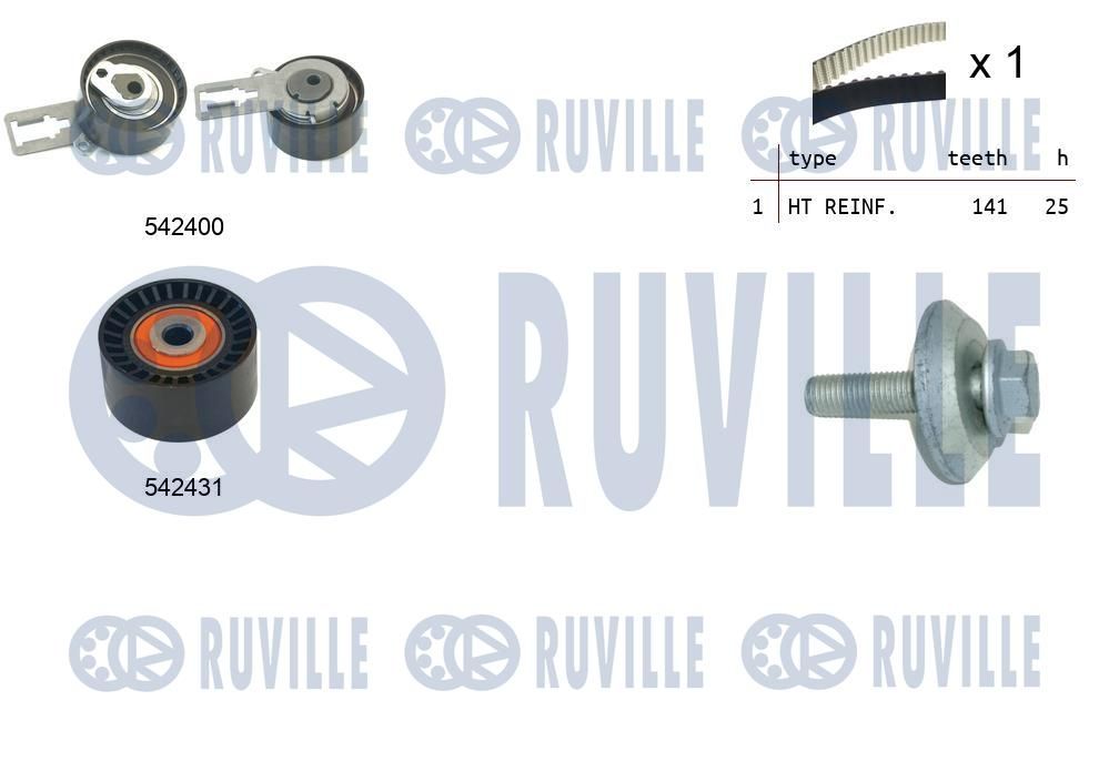 Комплект ременя ГРМ RUVILLE 550358 - zapix