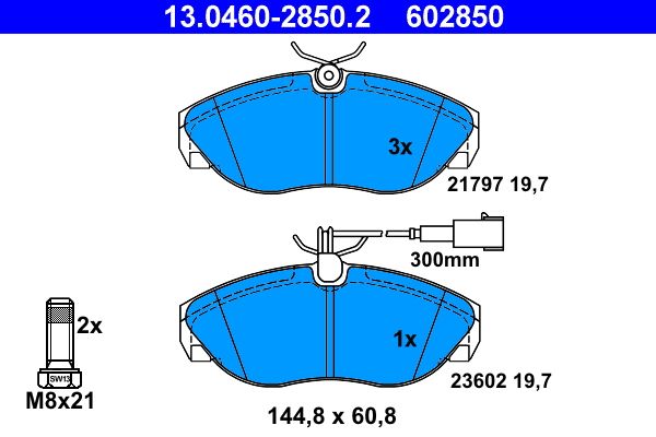 Гальмівні колодки дискові ATE 13046028502 - zapix