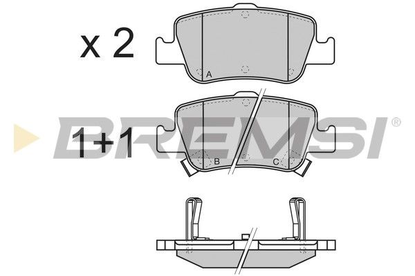 Гальмівні колодки дискові BREMSI BP3341 - zapix