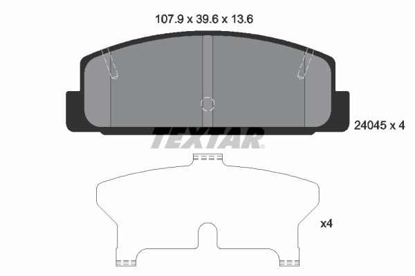 Гальмівні колодки дискові TEXTAR 2404501 - zapix