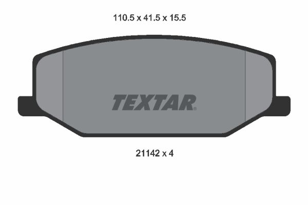 Гальмівні колодки дискові TEXTAR 2114202 - zapix
