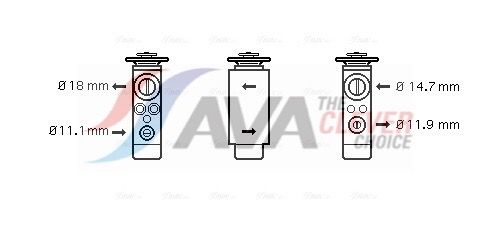 Клапан ТРВ (терморегулюючий клапан) AVA QUALITY COOLING FD1380 - zapix
