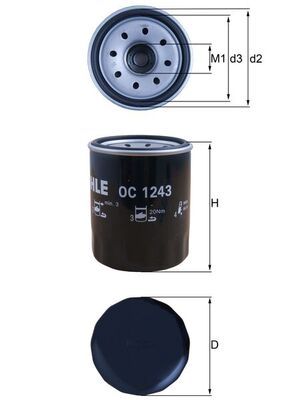 Оливний фільтр MAHLE OC1243 - zapix