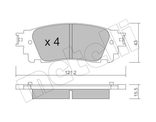 Гальмівні колодки дискові METELLI 2210410 - zapix