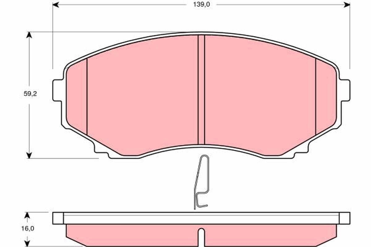 Гальмівні колодки дискові TRW GDB3255 - zapix