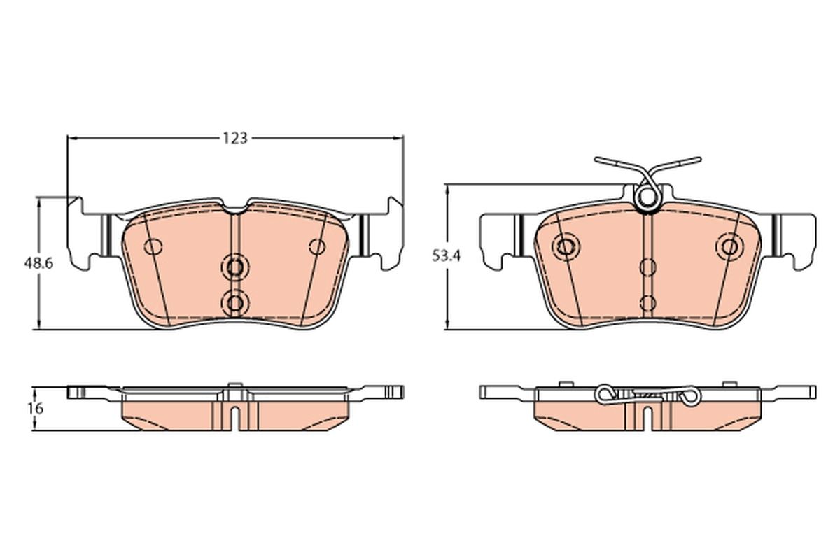 Гальмівні колодки дискові TRW GDB2313 - zapix