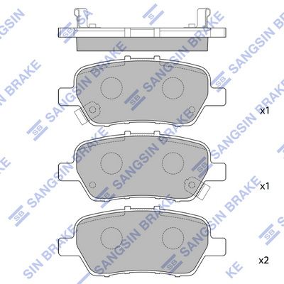 Гальмівні колодки дискові HI-Q SP2104 - zapix