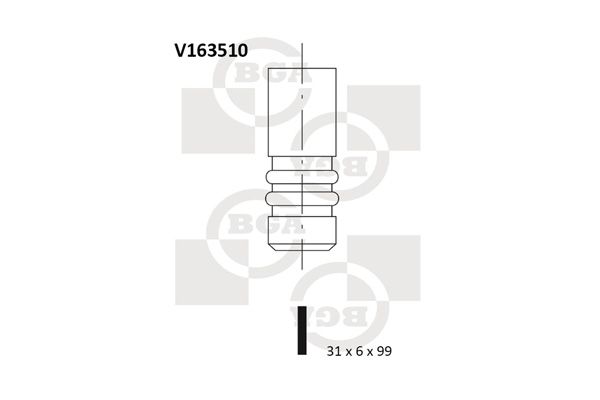 Впускний клапан BGA V163510 - zapix
