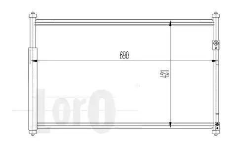Радіатор кондиціонера LORO 0500160003 - zapix