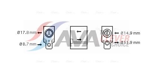 Клапан ТРВ (терморегулюючий клапан) AVA QUALITY COOLING VN1076 - zapix