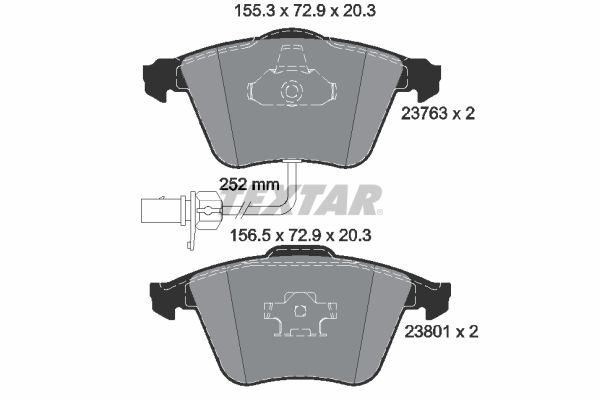 Гальмівні колодки дискові TEXTAR 2376302 - zapix