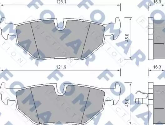 Гальмівні колодки дискові FOMAR FRICTION FO637181 - zapix
