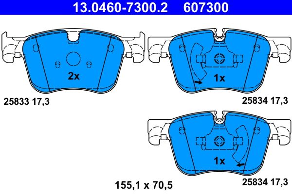 Гальмівні колодки дискові ATE 13046073002 - zapix