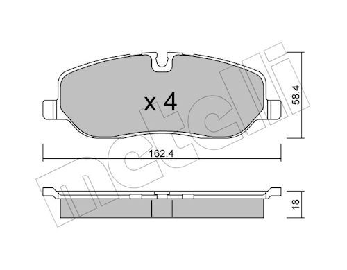 Гальмівні колодки дискові METELLI 2206930 - zapix