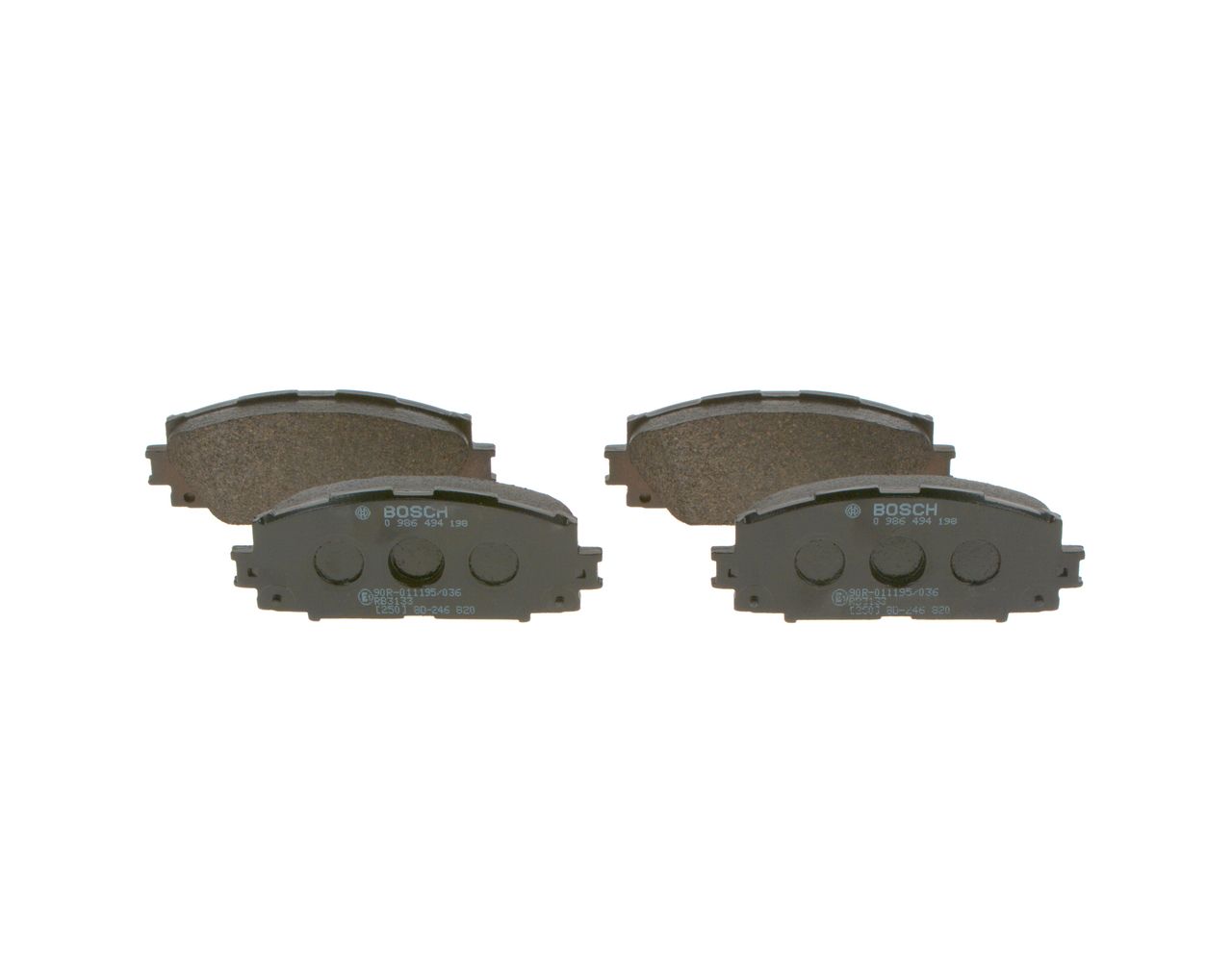 Гальмівні колодки дискові BOSCH 0986494198 - zapix