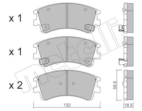 Гальмівні колодки дискові METELLI 2204760 - zapix