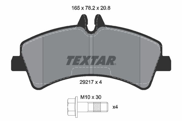 Гальмівні колодки дискові TEXTAR 2921702 - zapix