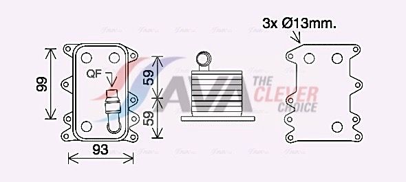 Радіатор коробки передач AVA QUALITY COOLING BW3560 - zapix
