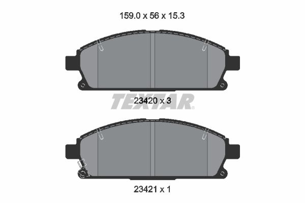 Гальмівні колодки дискові TEXTAR 2342006 - zapix