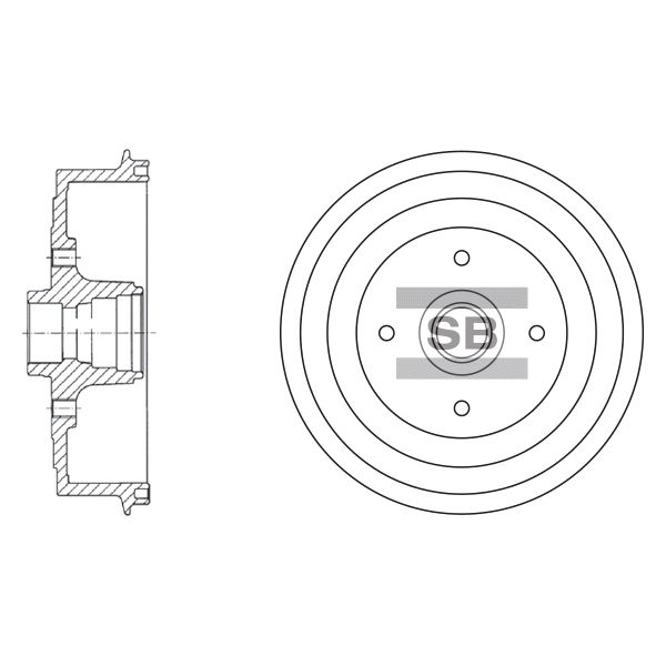 Гальмівний барабан HI-Q SD3036 - zapix