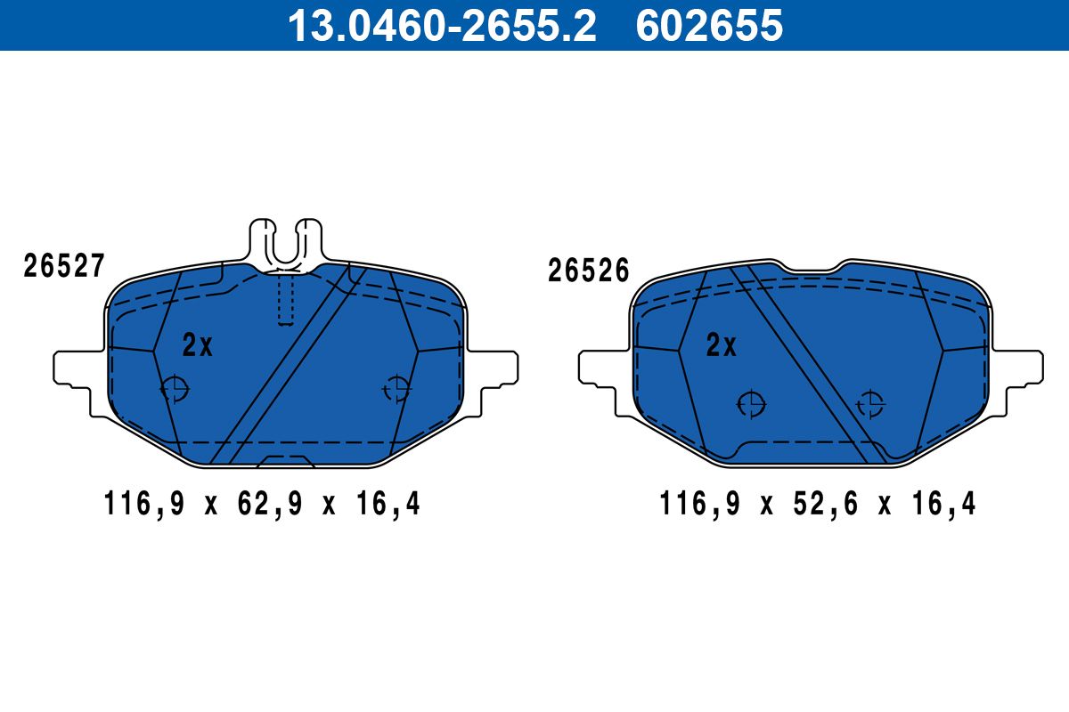 Гальмівні колодки дискові ATE 13046026552 - zapix