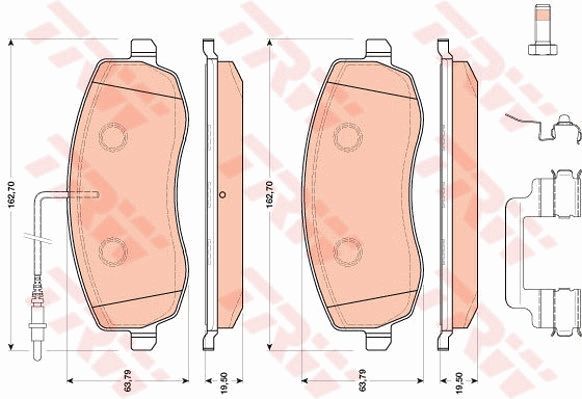 Гальмівні колодки дискові TRW GDB1820 - zapix
