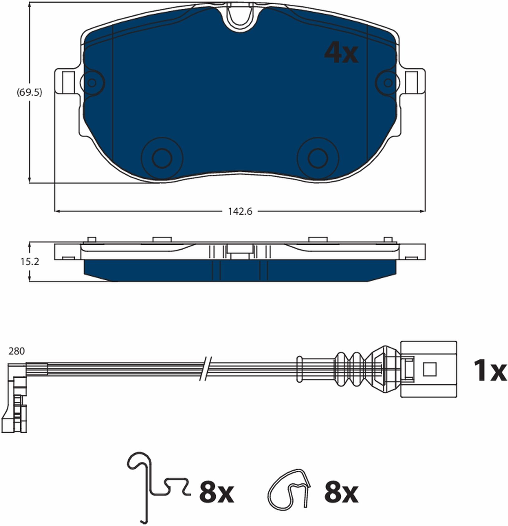 Гальмівні колодки дискові TRW GDB2548BTE - zapix