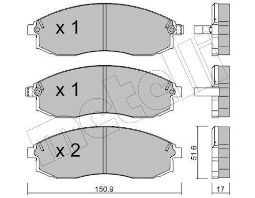 Гальмівні колодки дискові METELLI 2203060 - zapix